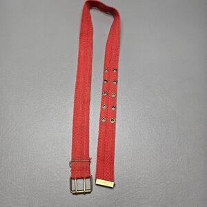 women's dark orange fabric belt unbranded